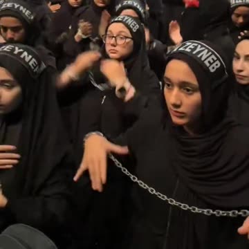 Why are Muslim women shown in chains?