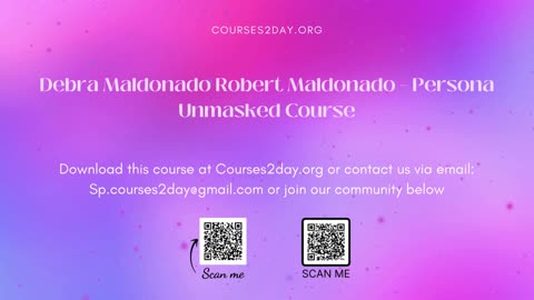 [GET] Debra Maldonado Robert Maldonado – Persona Unmasked Course