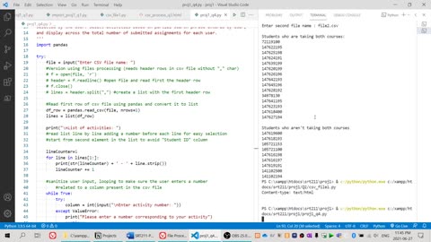 Using Python (pandas) and HTML to process CSV files