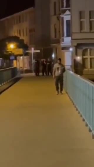 Germans dumping an illegal migrant into Poland