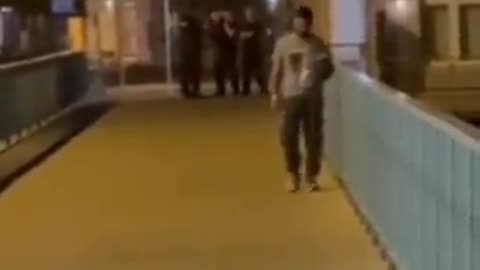 Germans dumping an illegal migrant into Poland