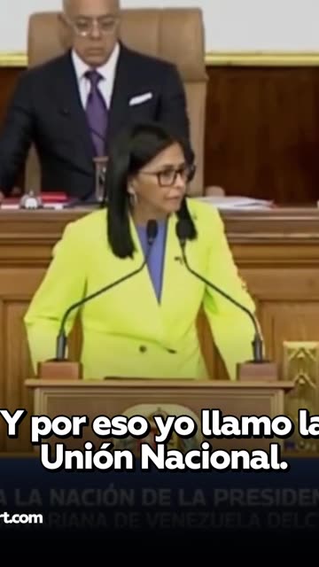 Delcy Rodríguez: "Venezuela toda está amenazada. Por eso llamo a la unión nacional"