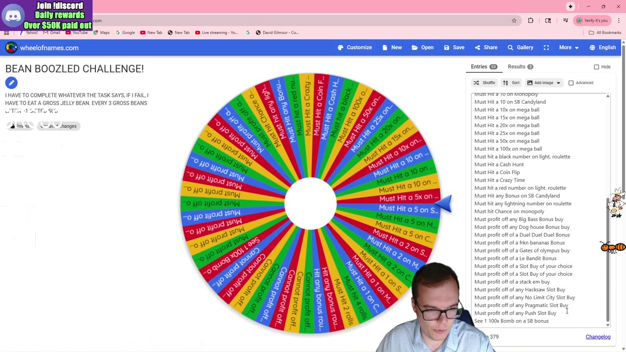 BEAN BOOZLED LIVE CASINO GAME CHALLENGE!