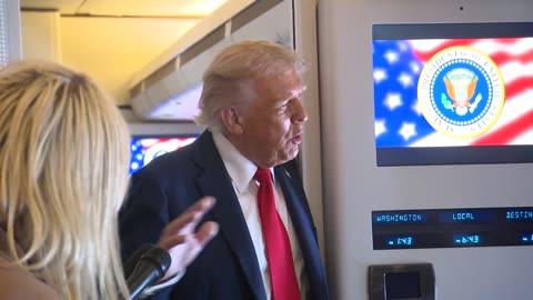 President Trump Gaggles with the Press on Air Force One, Sep. 18, 2025