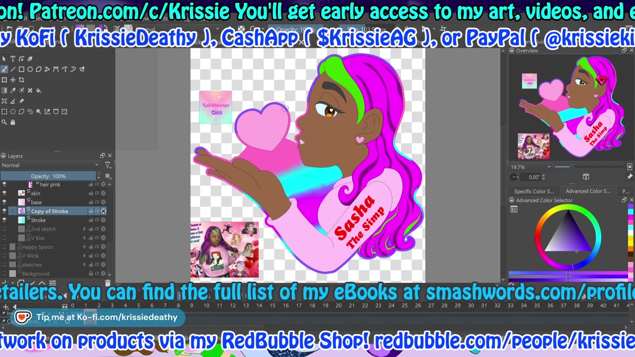 Art Stream Working on Commissions