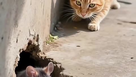 Come out, baby. This time I took out my beloved dried fish. #cat #mouse#shorts