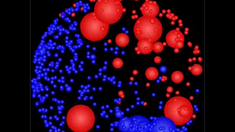 Red vs Blue Balls Game _ Collisions and Reactions