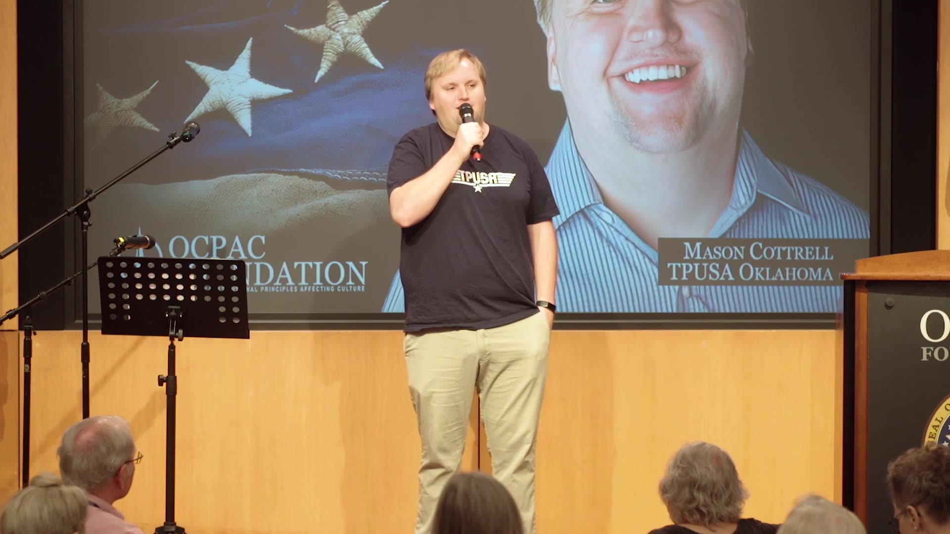 Mason Cottrell Of Turning Point USA Addresses OCPAC - Charlie Kirk Tribute