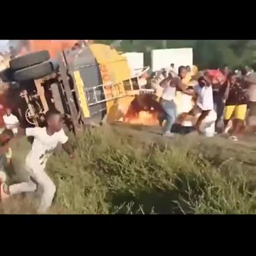 Afrikan We Wuz Kangz Stealing Gas Caught On Fire HA HA HA HA HA