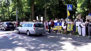 Relatives of prisoners of war rally outside US embassy in Kyiv