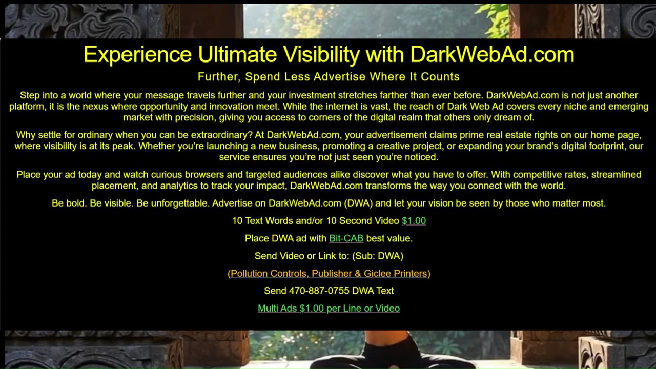DarkWebAd.com Advertise Where It Counts