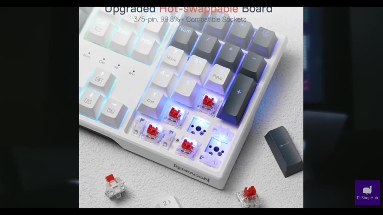 Redragon K668 RGB Gaming Keyboard, 108 Keys Wired Mechanical Keyboard w/Extra 4