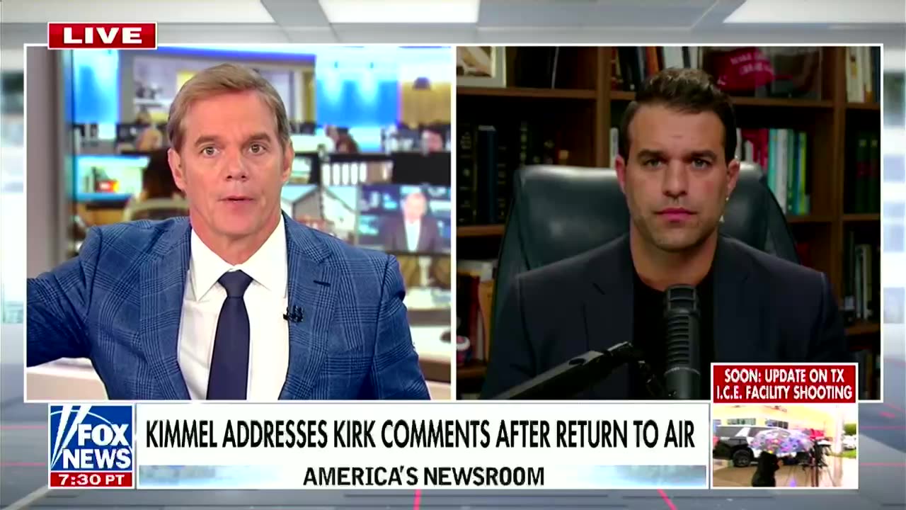 TPUSA spokesperson claims Jimmy Kimmel 'connected' to ICE facility shooting