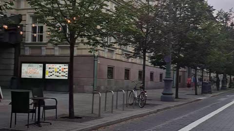 Gediminas Ave After Sunset: Vilnius Nights