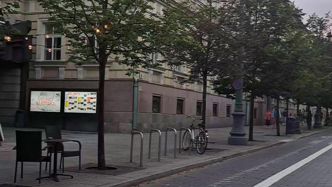 Gediminas Ave After Sunset: Vilnius Nights