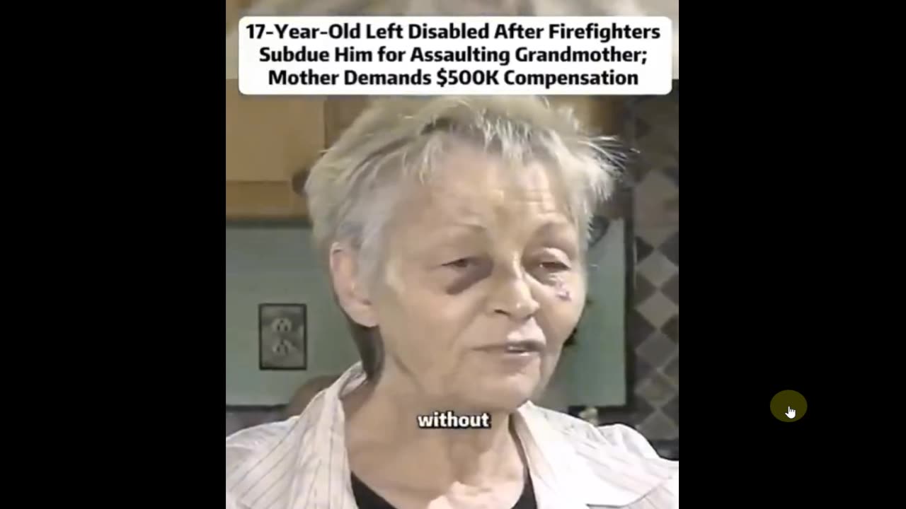 17yr Old Black Assaults White Grandmother Unprovoked --- Firefighters To The Rescue