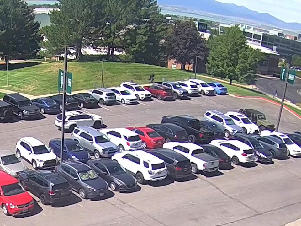 Charlie Kirks killer seen running across the roof and leaping to the ground making their escape.