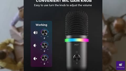 WMT USB Microphone - Condenser Gaming Microphone for PC/MAC/PS4/PS5/Phone- Cardi