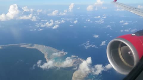 Rare footage of a plane flying over North Sentinel Island