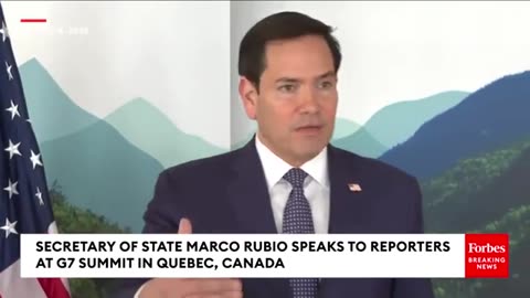 Marco Rubio briefs Reporters at G7 Summit As US-Canada Trade War Escalates