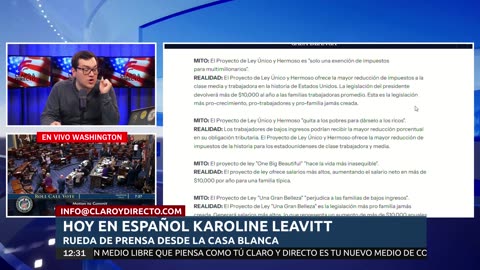 EN VIVO Y EN ESPAÑOL: Conferencia prensa en Casa Blanca, Karoline Leavitt