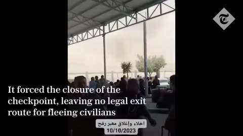 Israeli airstrike targets only evacuation route from Gaza