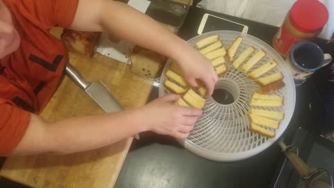 Dehydrating cake trail dessert