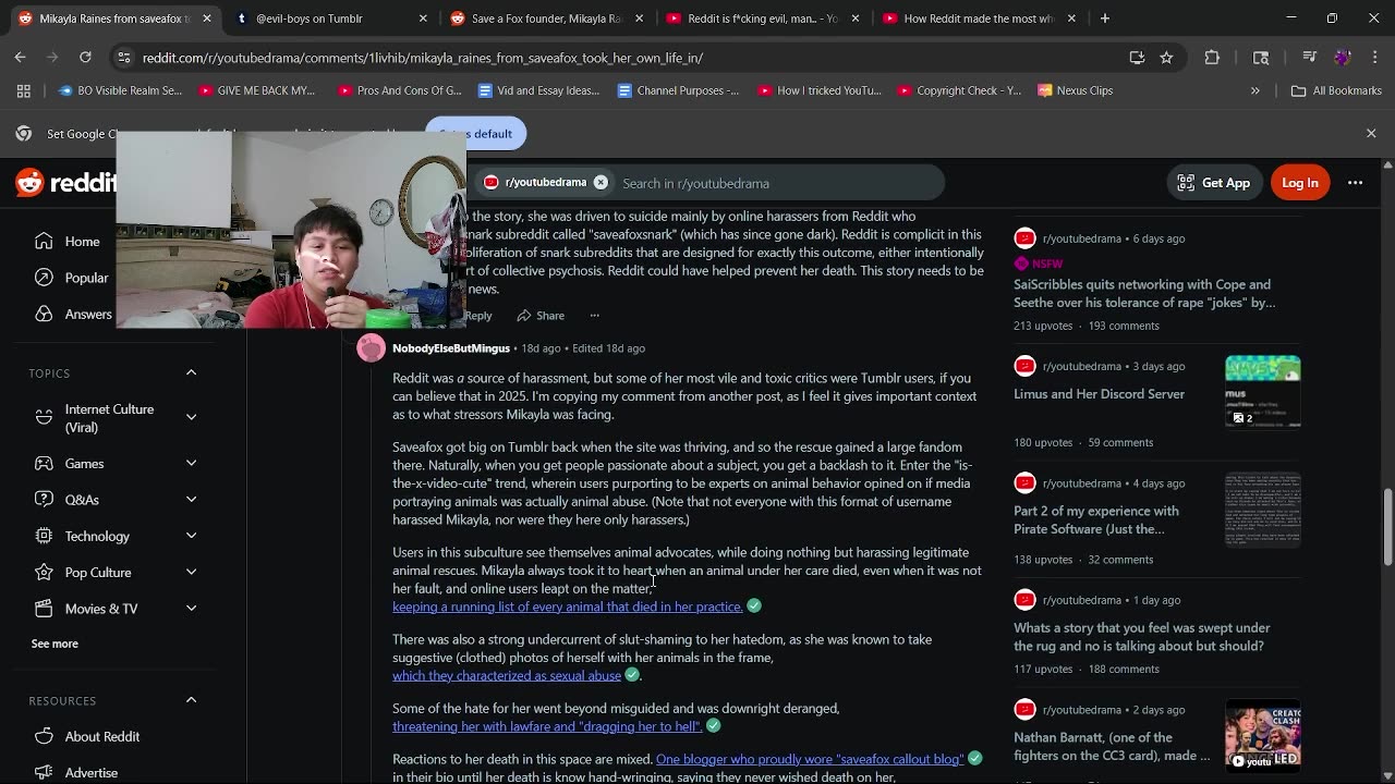 How a subreddit lead to the unaliving of someone using the WayBack Machine