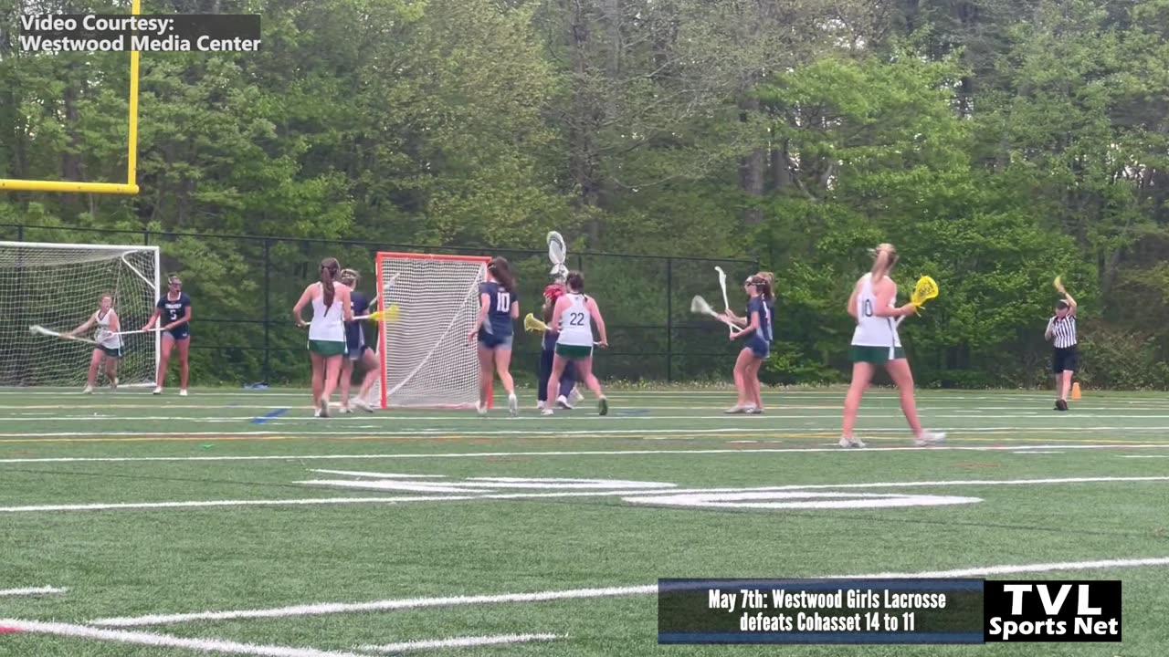 Westwood Girls Lacrosse defeats Cohasset 14 to 11 (May 7th 2025)