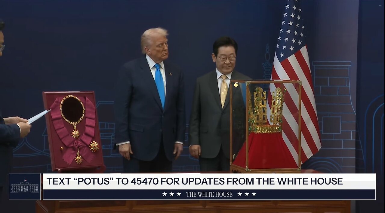 President Trump Participates in a High Honor Presentation