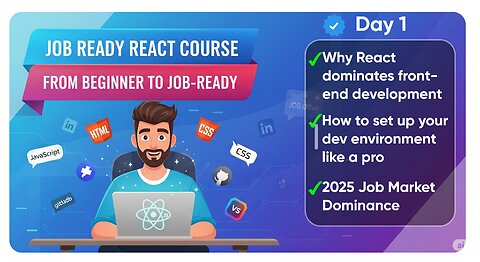 Job Ready React Course: Tools & SPA Foundations | Day 1 → Setup Like a Pro