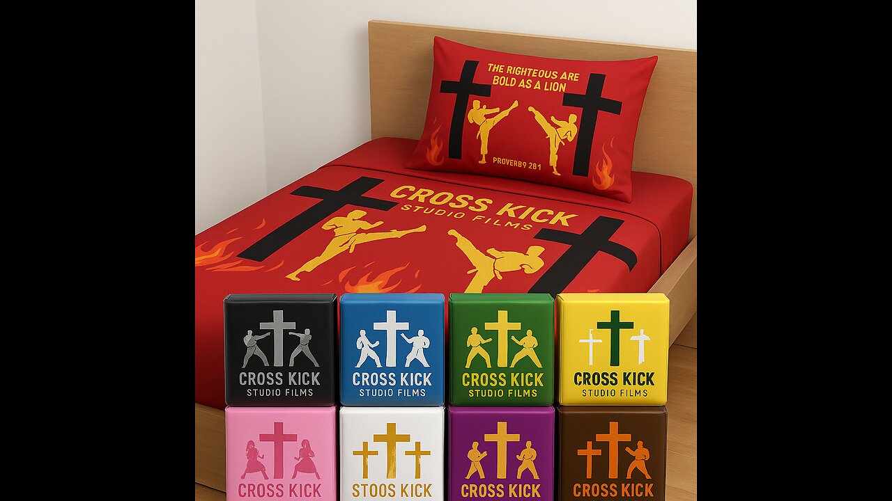 Cross kick Studio Films Bed sheets
