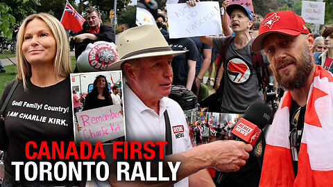 Far-left protesters attack pro-Canada demonstrators in Toronto