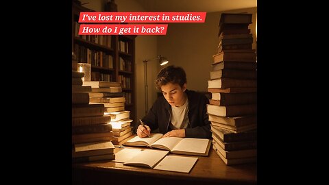 I've lost my interest in studies. How do I get it back?