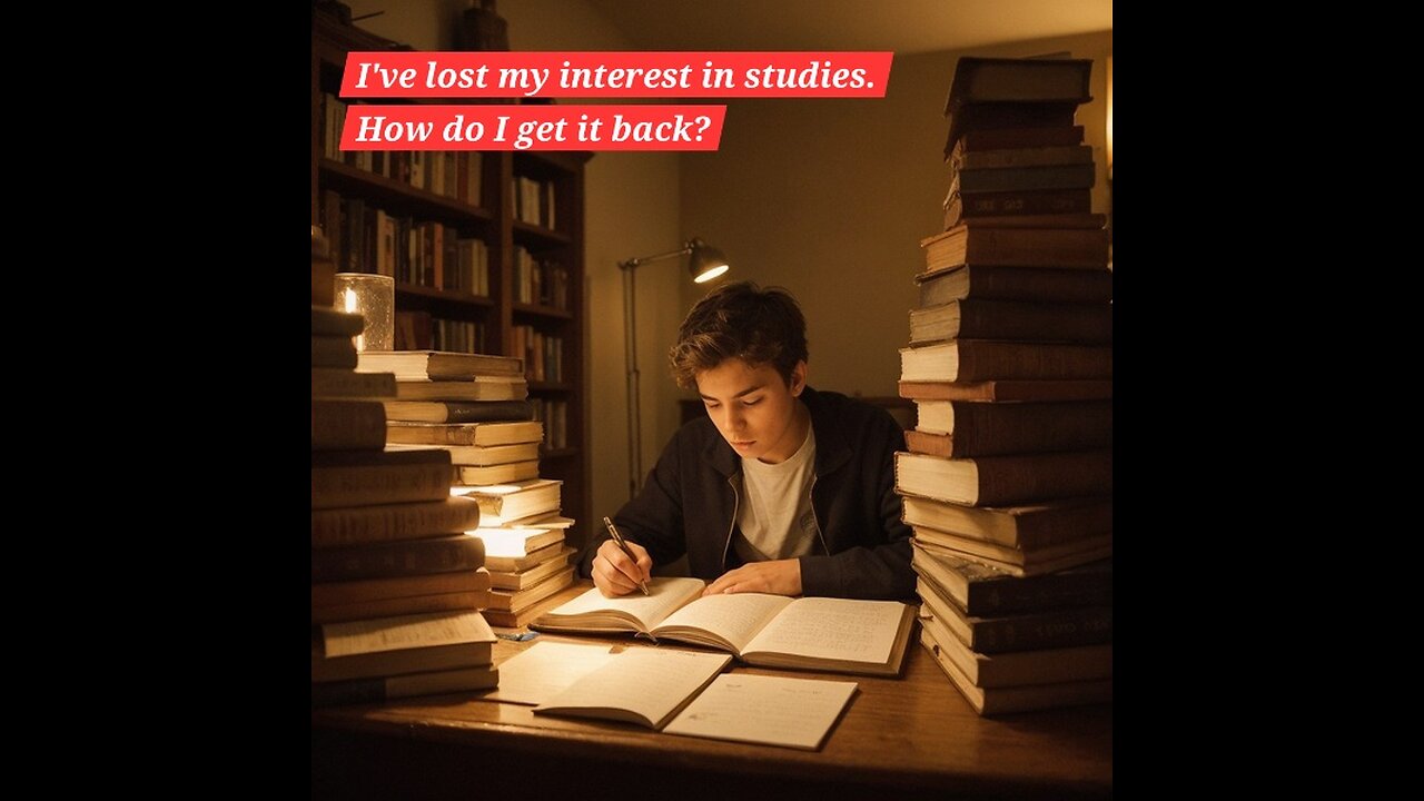 I've lost my interest in studies. How do I get it back?