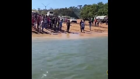 man drives motorbike on the water