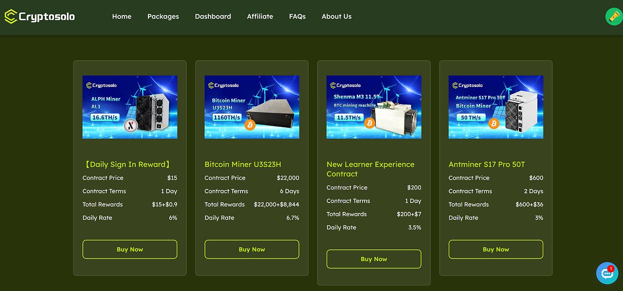FREE Crypto Miner Farm ($15 for you to Invest with)