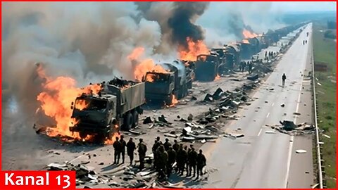 Movement of Russians are paralyzed in Sumy： Columns carrying ammunition are ambushed and destroyed