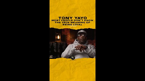 @tonyyayo Most people don’t know the true meaning of being loyal