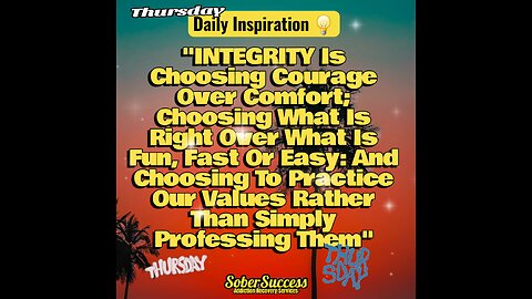🗣Face Today With Courage & Integrity‼️💪 #DailyInspiration #MorningQuote #SoberCoach #Quotes
