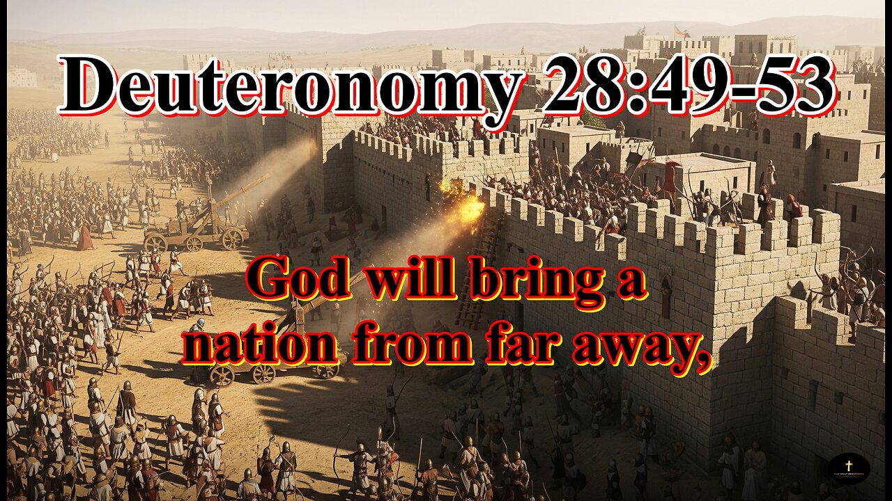 Deuteronomy 28:49-53, The enemy will besiege Israel's cities,