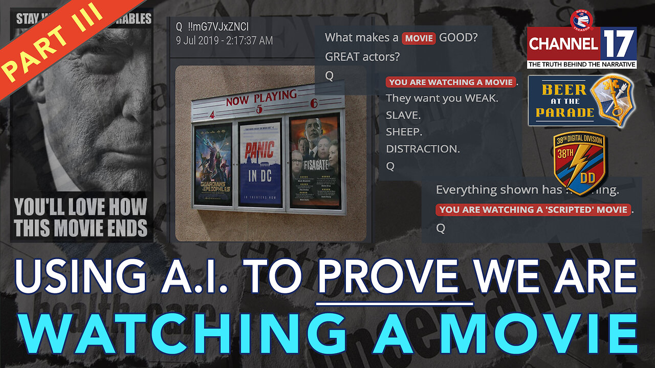 A.I. Proves We're "Watching A Movie" w/ Scott Zimmerman, Jeff, & Mary, 7pm EDT