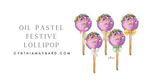 Oil Pastel Lollipop Painting