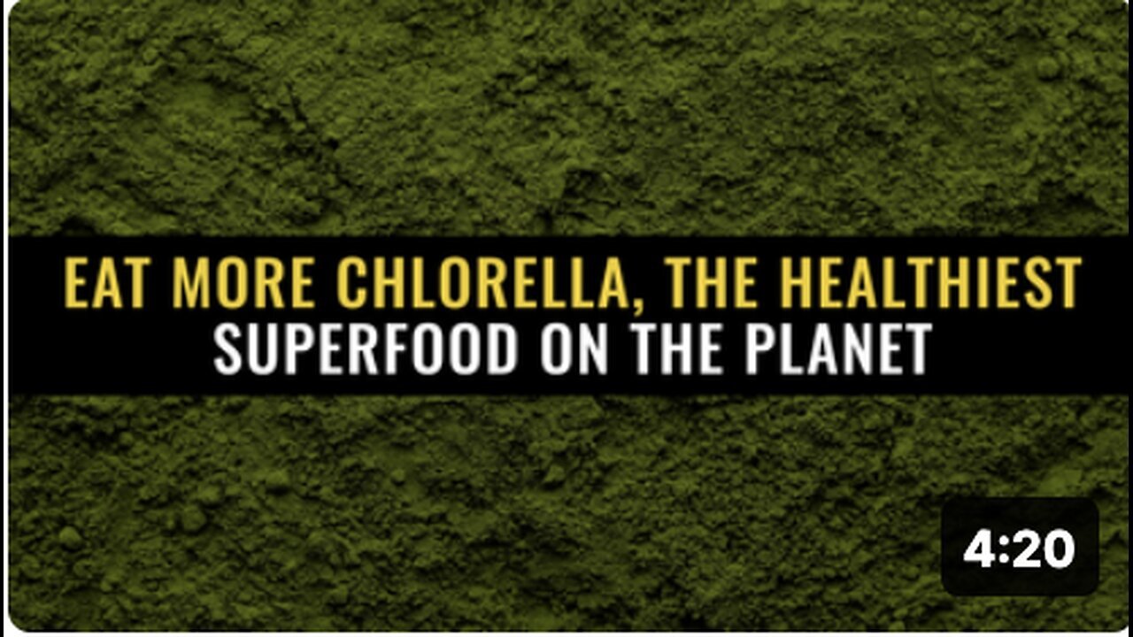 "Consume More Chlorella: The Healthiest Superfood on Earth"