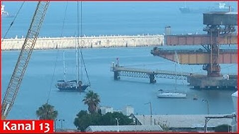 Seized aid ship anchored in Israeli port after being blocked from reaching Gaza