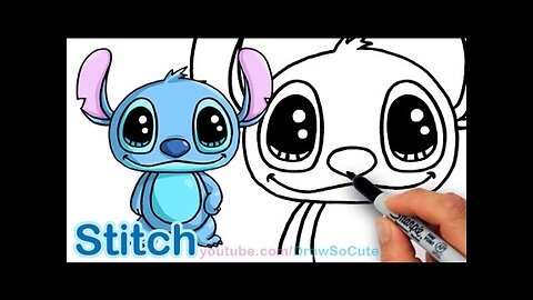 How to Draw Disney Stitch Cute and Easy Step by step