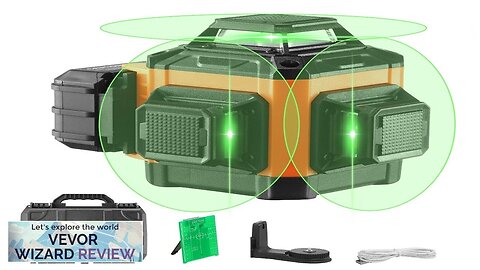 VEVOR 100ft Self Leveling Laser Level Manual Green 3 x 360° Cross Review