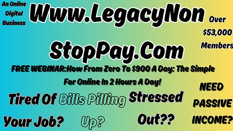 Free Webinar:From Zero To $900 A Day From Anywhere.The Simple System For Online In 2 hours A Day!