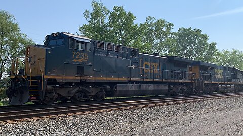CSX Trains 7235 and 851 take out the trash