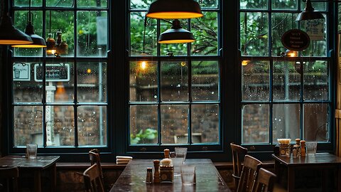 Refúgio: Café Aconchegante sob a Chuva para Relaxamento